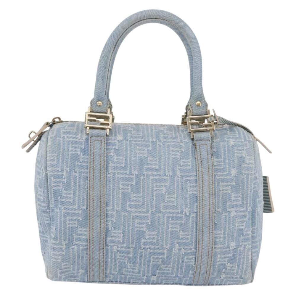 Fendi Zucca Boston Bag Blue